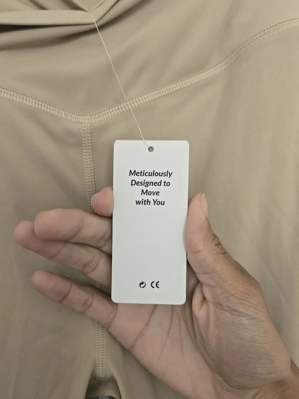 Baleaf Flare Leggings in Light Taupe Beige - Picture 5 of 8